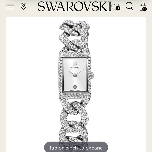 Silver Crystal Swarovski Watch - Picture 5 of 7